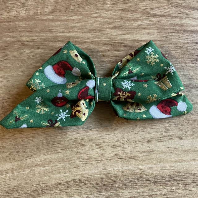 Barrette Éloïse Noël verte 