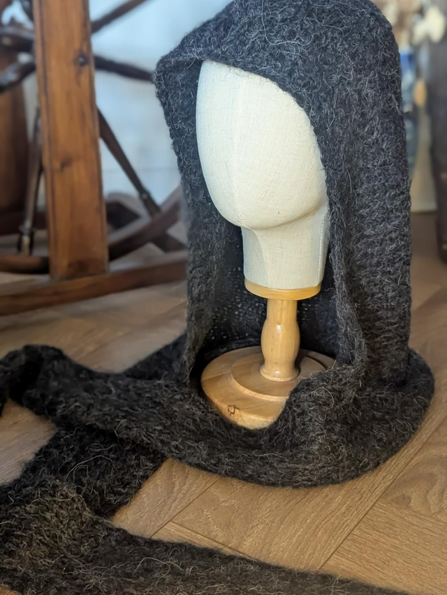 Capuche écharpe deux en un - La Capucharpe - alpaga merinos et soie