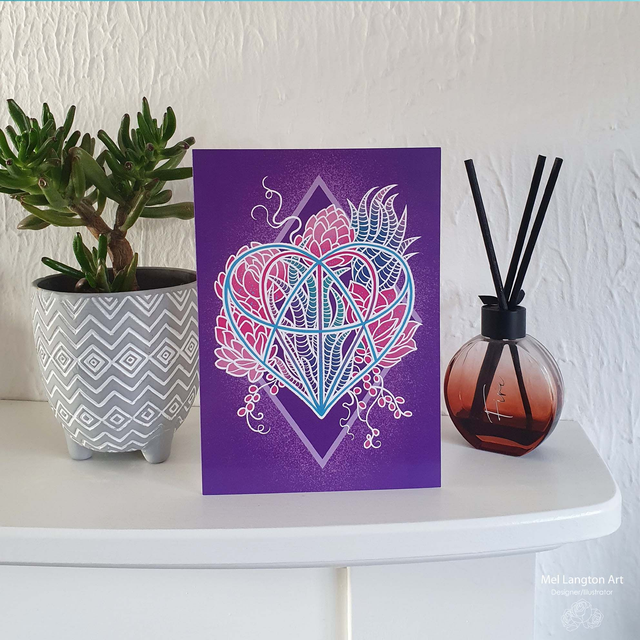Heart Succulents Greeting Card