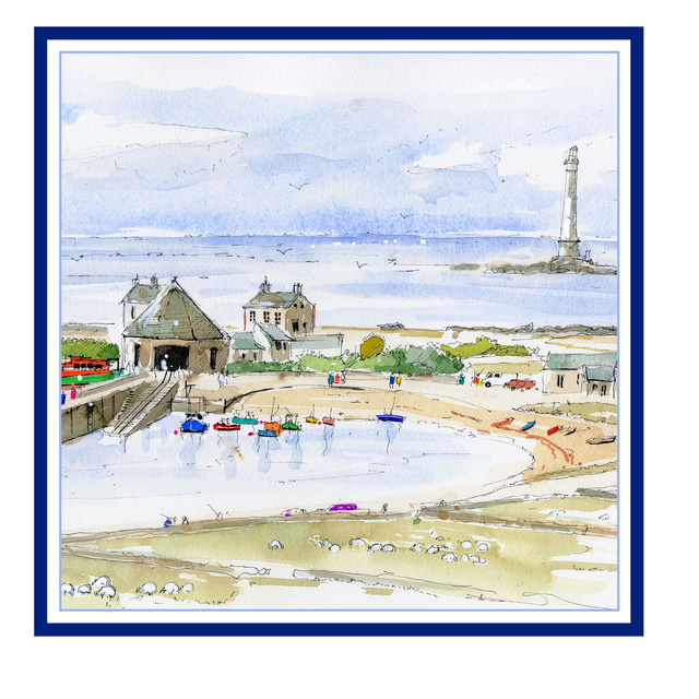 Carré de satin 70x70, thème «Goury» 