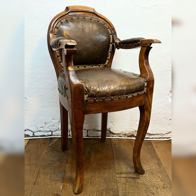 Early 19th Century Georgian Child’s Chair — Rosewood Frame & Original Patinated Leather