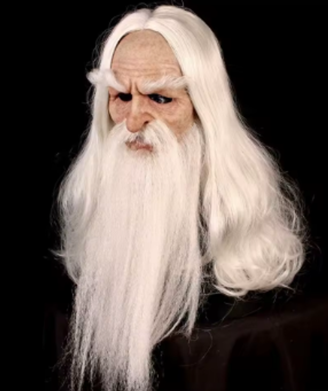 Full face latex masker Oude Tovenaar