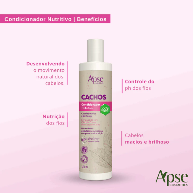 Condicionador nutritivo cachos Apse 300ml
