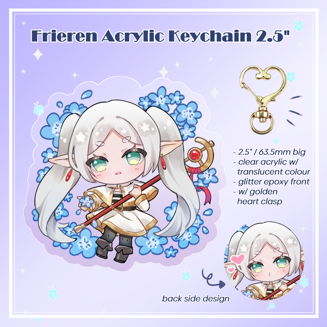 Frieren Glitter Acrylic Keychain