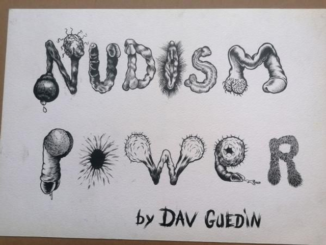 DESSIN TYPO "NUDISM POWER"