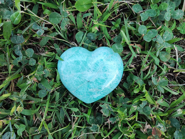 Cœur en Amazonite 70x65mm