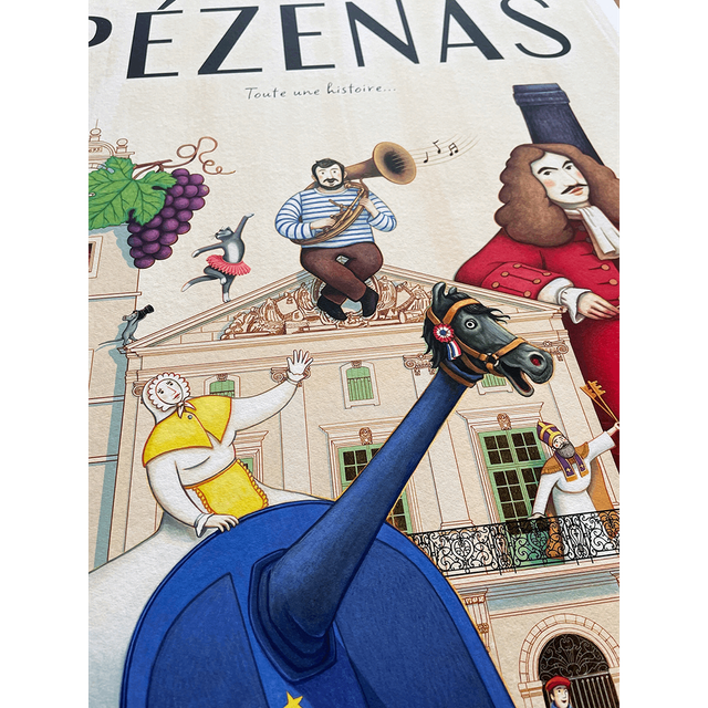 PÉZENAS, Toute une histoire : 50x70 cm ✦ Édition LIMITÉE ✦