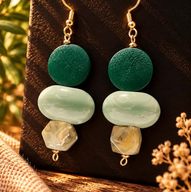 Boucles SAIVAGE verte