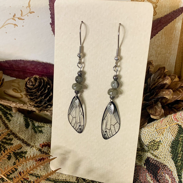 Boucles d'oreilles Fée Pierfine - Labradorite