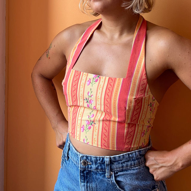 Crop top reversible "Provencia" - M