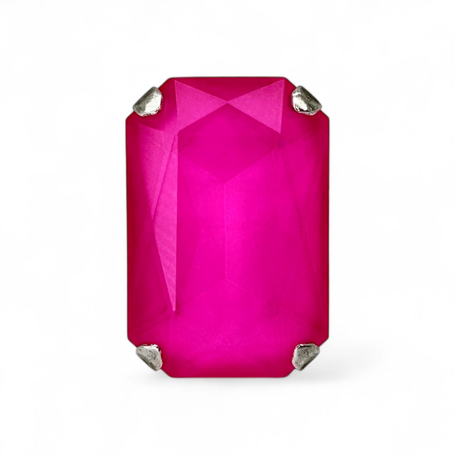 Ring BIG OCTAGON Electric Pink