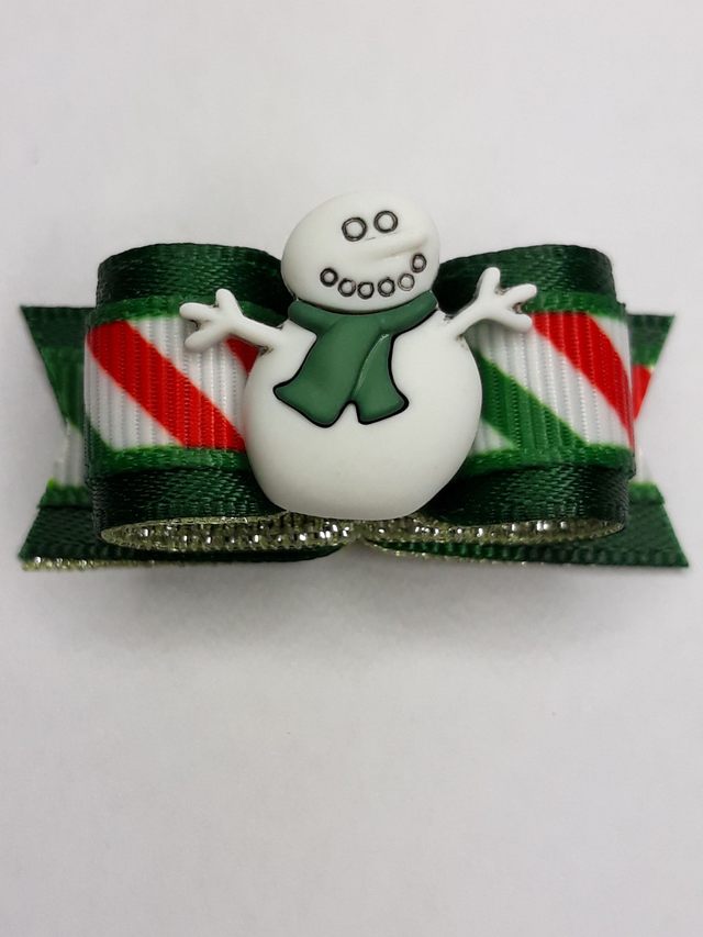Noeud pour chien-Noel -bonhomme de neige