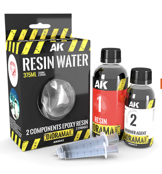 Resin water 2 components epoxy resin 375ML