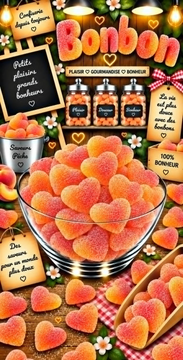 coeur a la peche 100g