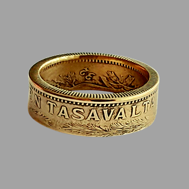 Finnish Ten Markkaa 1932 Coin Ring  