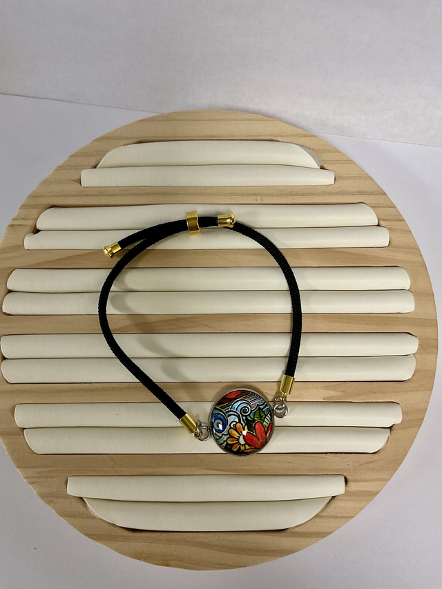 Handmade, colourful necklace and bracelet set. Beautiful coordinated jewellery gift.