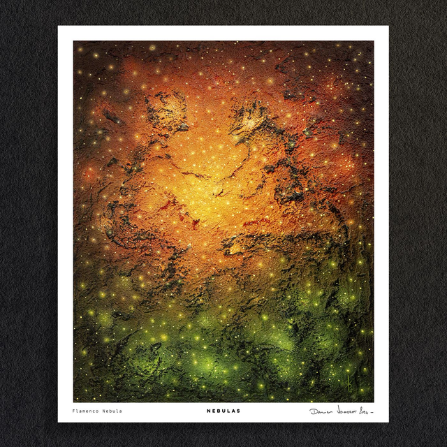 #0592 Flamenco Nebula - NEBULAS - PRINT - peintures Acrylique
