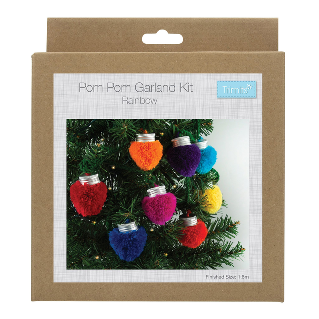 Pom Pom Garland Kit: Christmas Lights: 1.6m