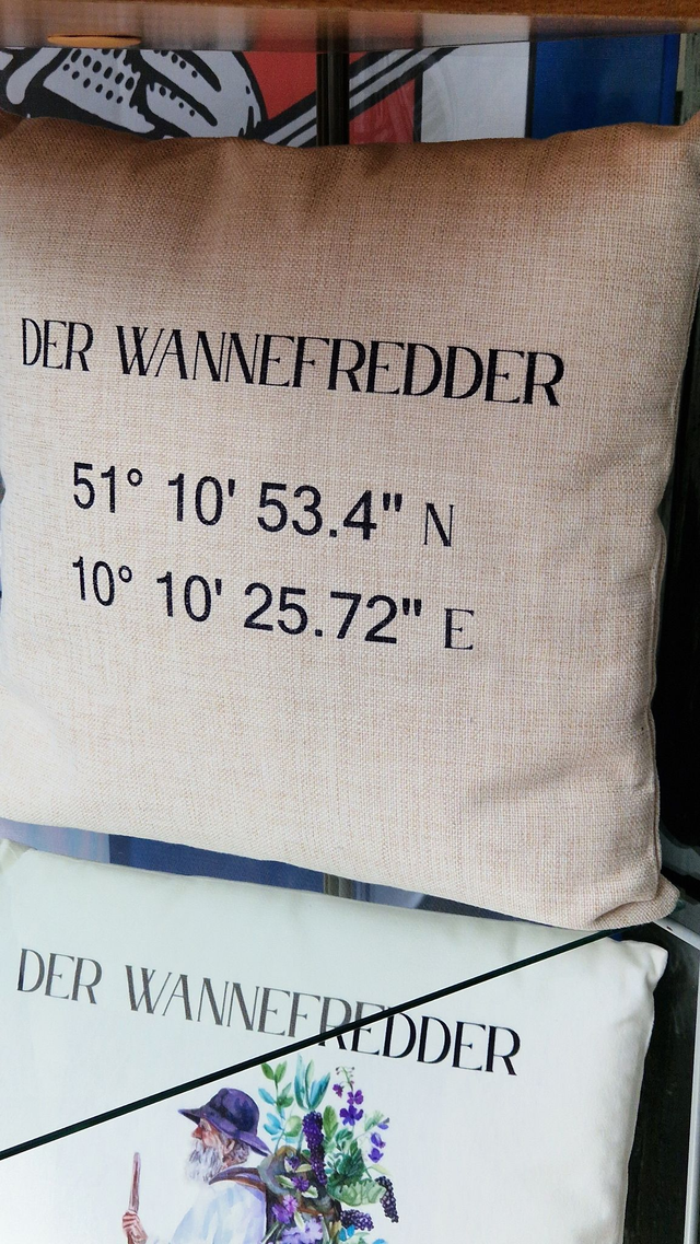 Kissen DER WANNFREDDER mit GPS Daten