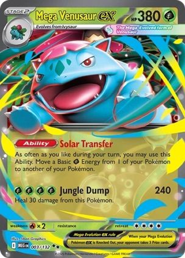 Mega Venusaur EX - 003/132 (Double Rare)