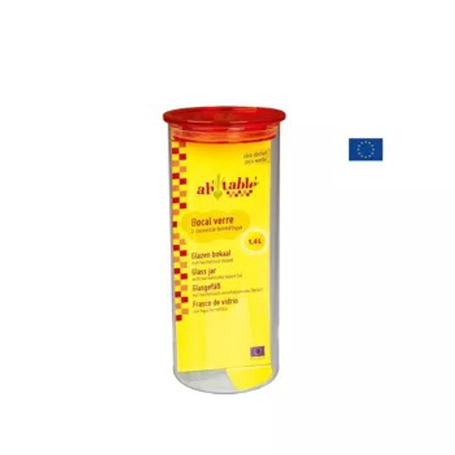 Bocal Couvercle Plastique Coloré - 1,4L