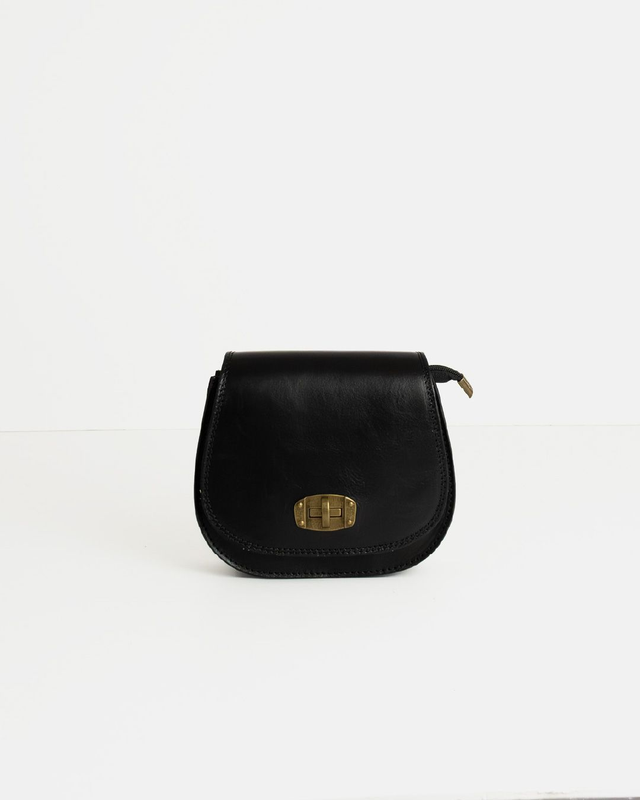 Borsa a tracolla compatta in pelle