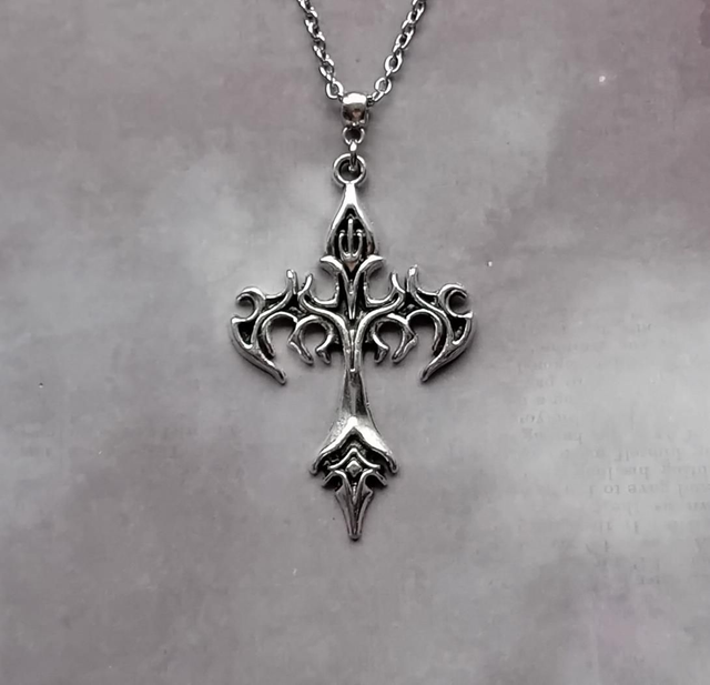 Large Tribal Cross Necklace 