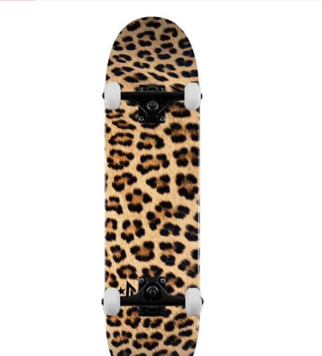 Mini Logo Leopard Print Complete Skateboard - 8.25”