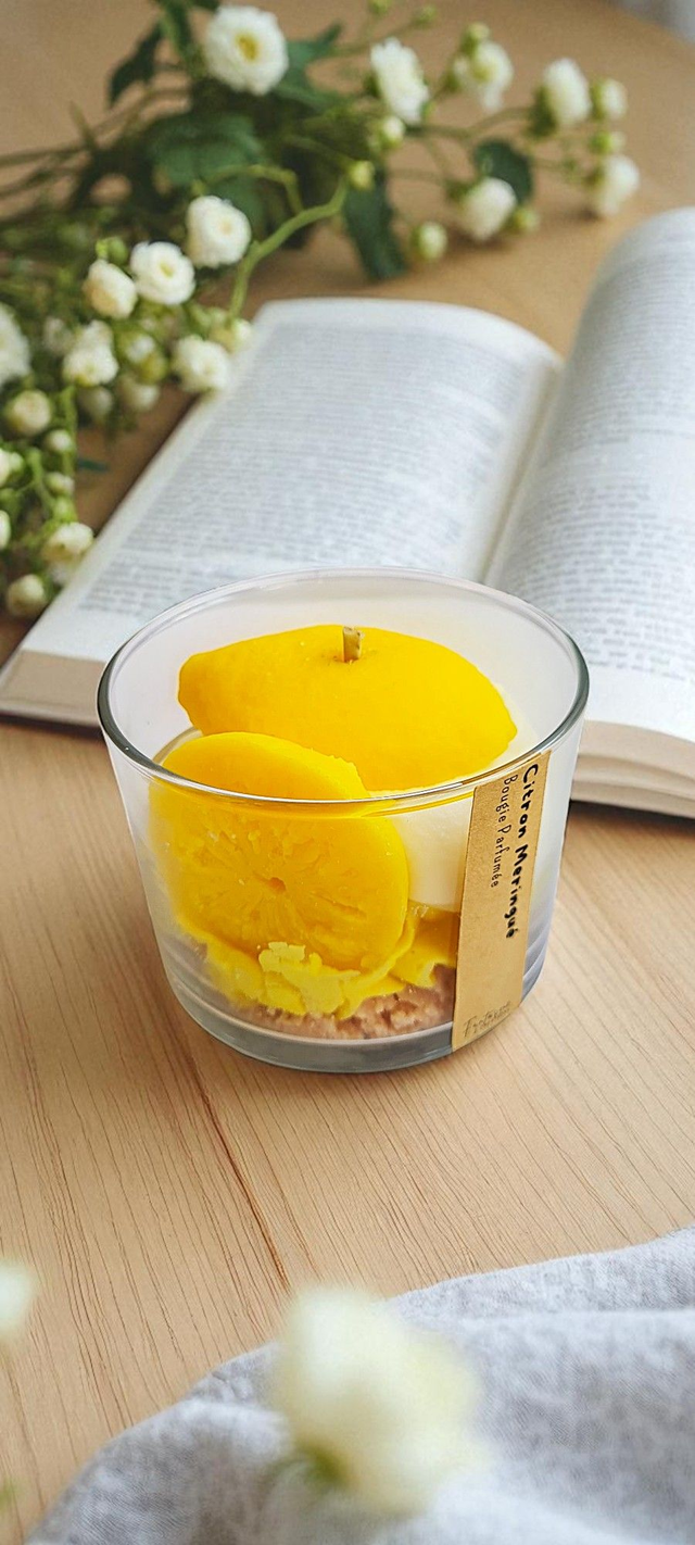 🍋 Bougie parfumée chantilly – Citron Meringué