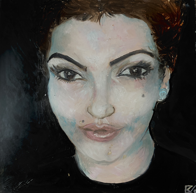 ARTSOS -ART OIL ON CANVAS -UNKNOWN LADY