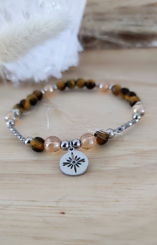 Bracelet Oeil de tigre "Présence Rayonnante"