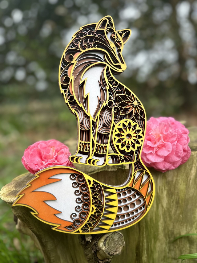 Renard Mural Multicouche