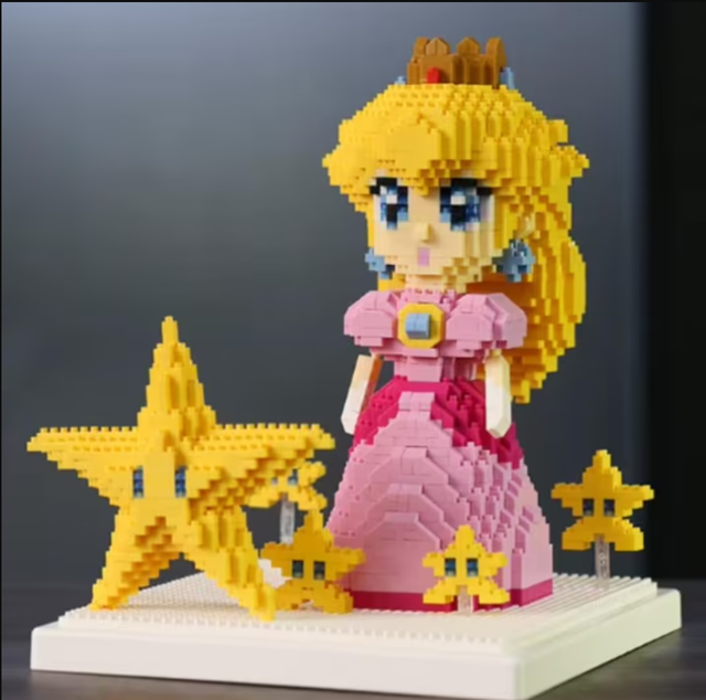 Prachtige bouwblokken set Princess Peach (21cm)