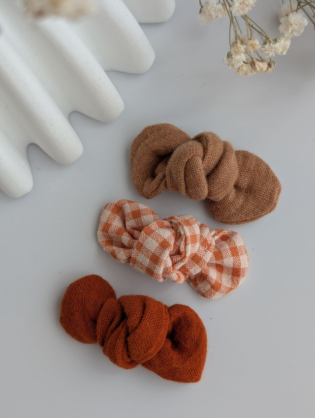 Lot de barrettes noeud Romie