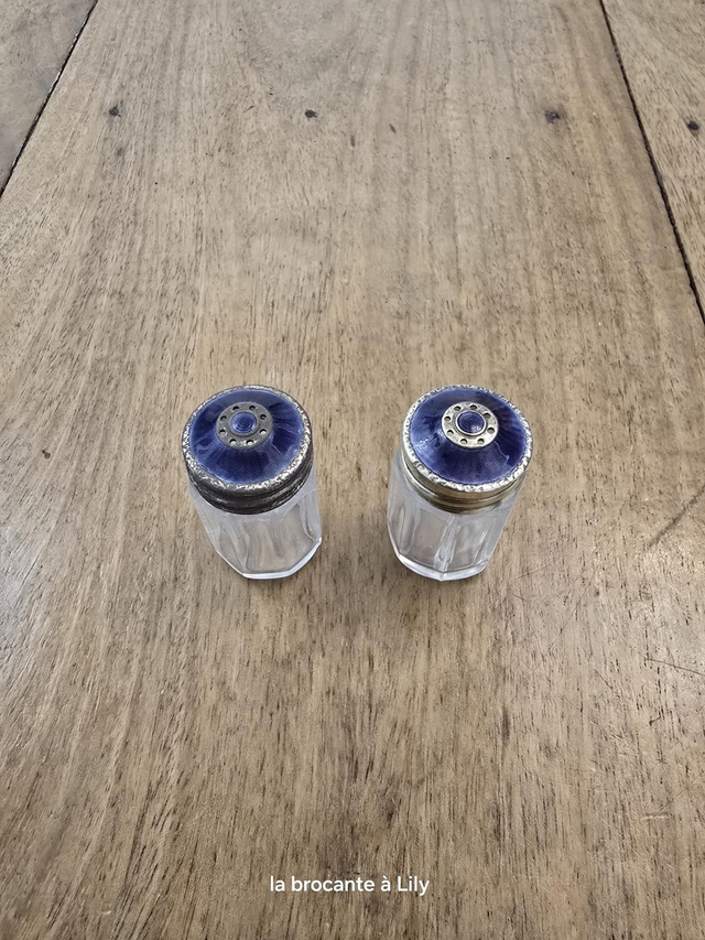 Salerons argent violet 