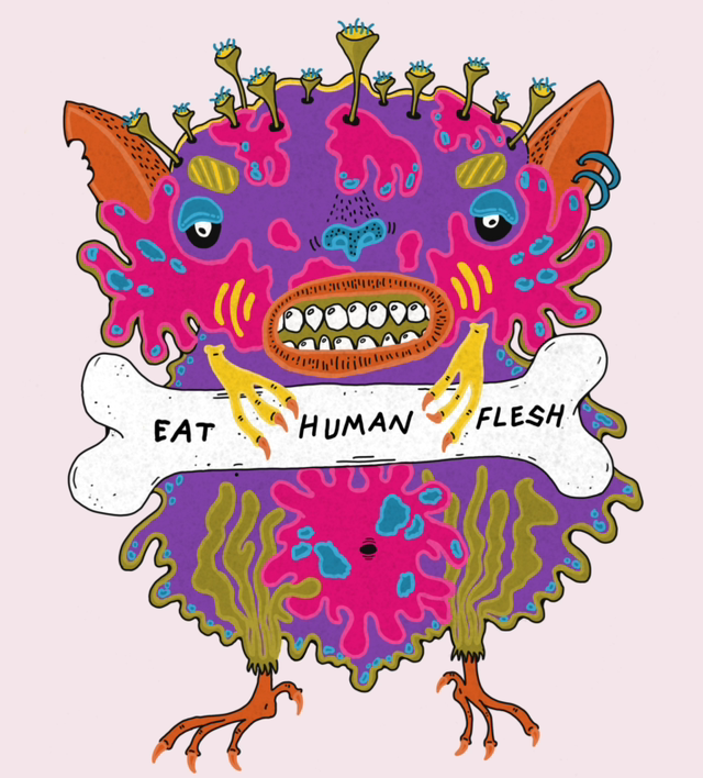Print A4 Eat human flesh 