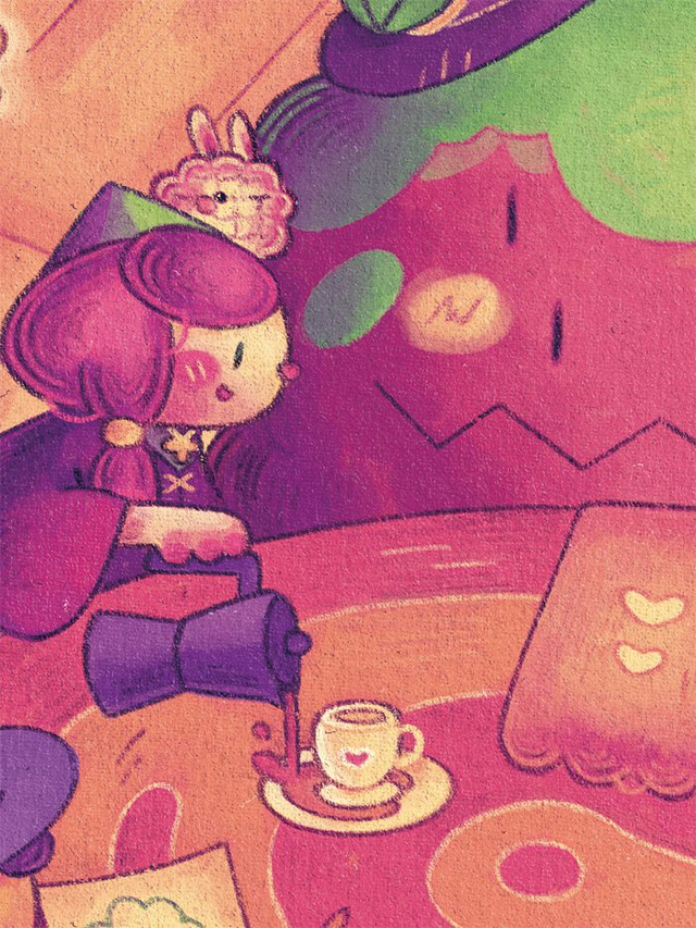 Illustration A4 « Une journée dans l'atelier enchanté »