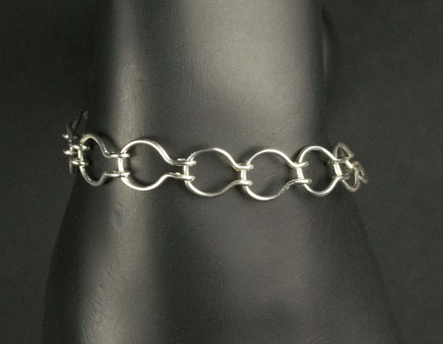 Silver &quot;Cotter Pin&quot; Style Bracelet