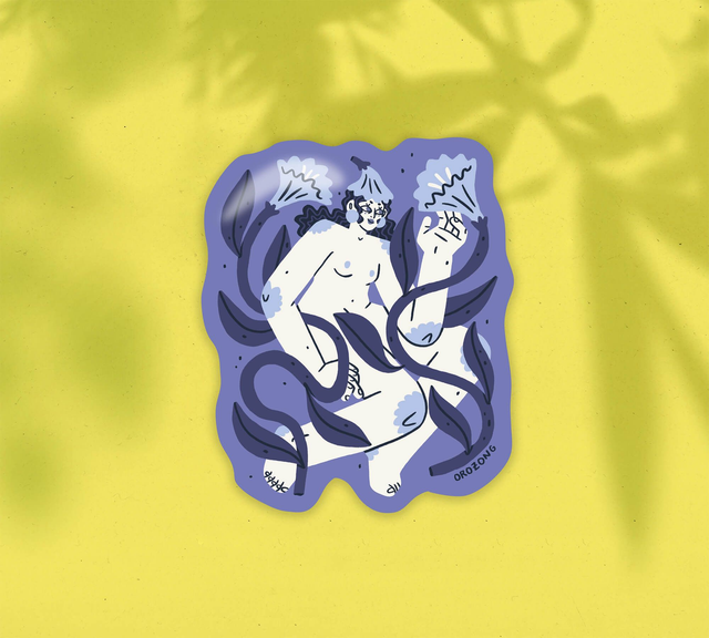 Sticker "Chapeau fleuri" 🌷👒