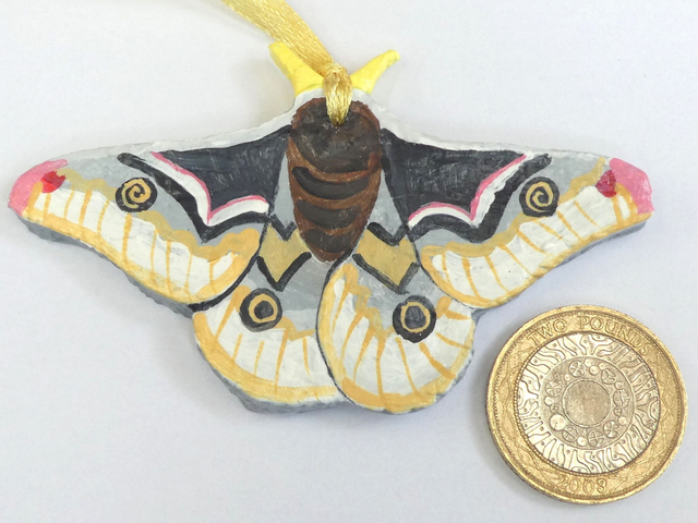 Wonderful "Animal Inspirations" Hanging Gift. "Emperor Moth". With an inspirational motto on the reverse.