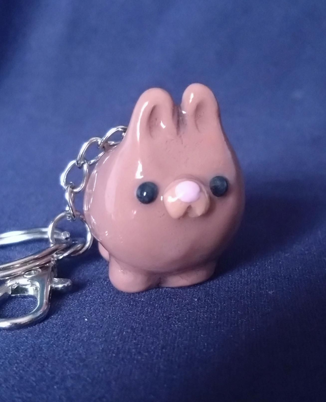 Bunny rabbit clay charm