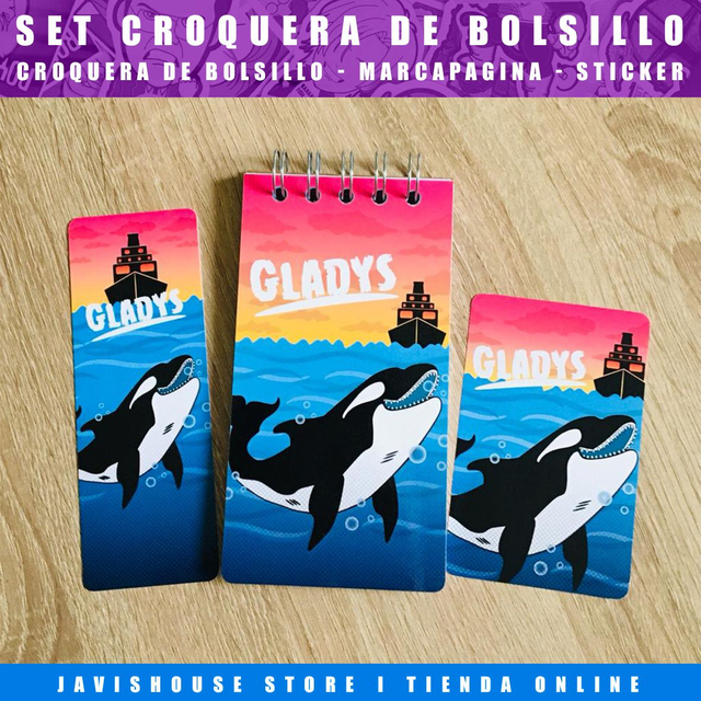 Set Croquera Ballena Gladys