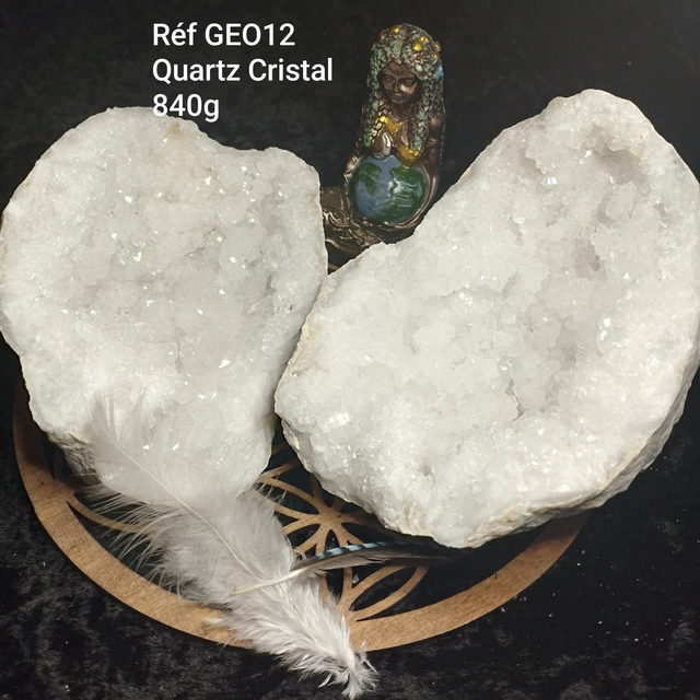 Géode Quartz cristal *env16cm 