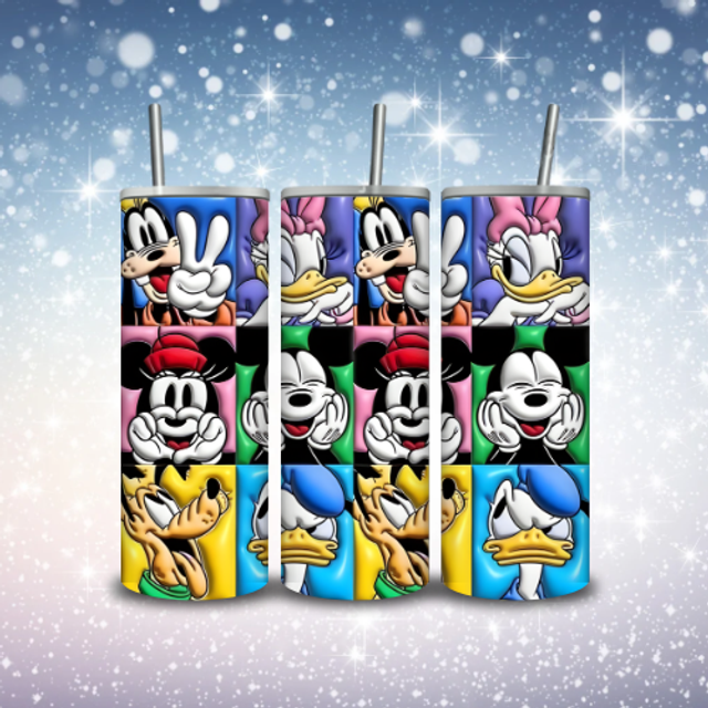 Tumbler 3D Mickey et ses amis