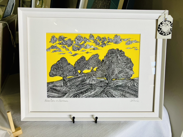 Holm Oaks at Holkham Norfolk Sketched Giclée Wall Art Print