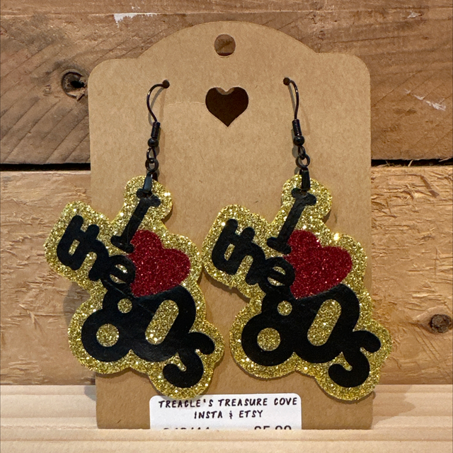I Love the 80s Earrings 