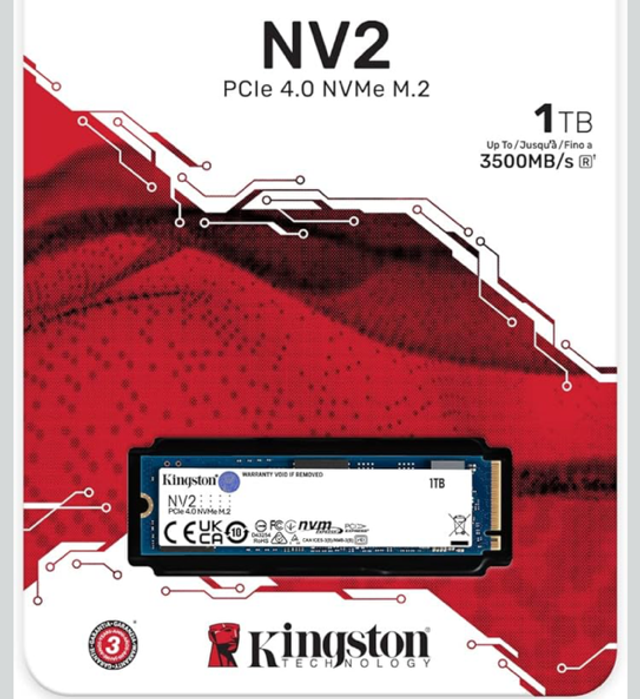 Disque SSD Kingston NV3 1To - NVMe M.2 Type 2280