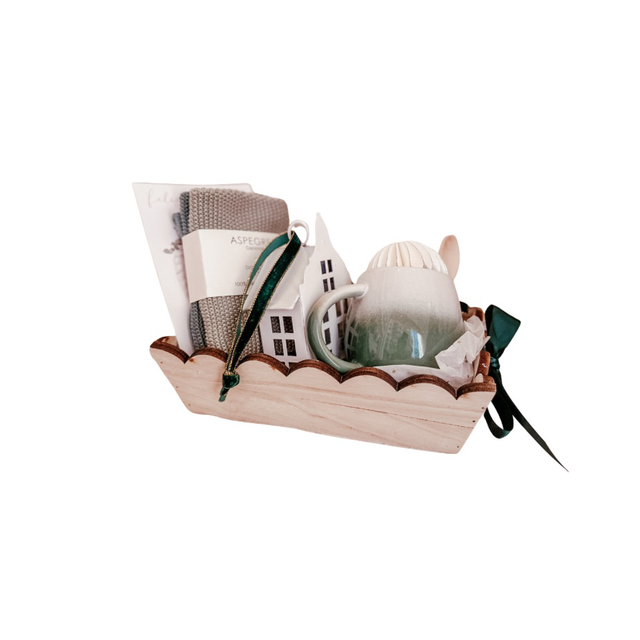 Cesta christmas night verde