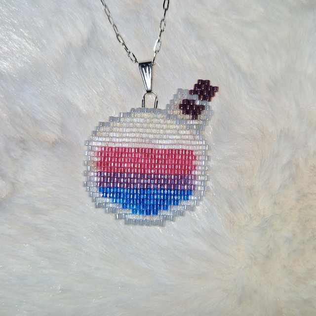 Pendentif Fiole avec drapeau bisexuel