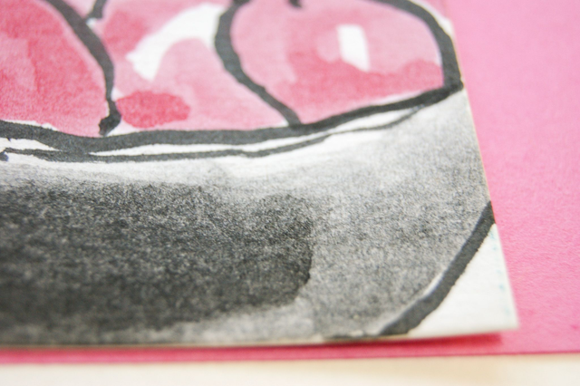 Etegami raisins rouges